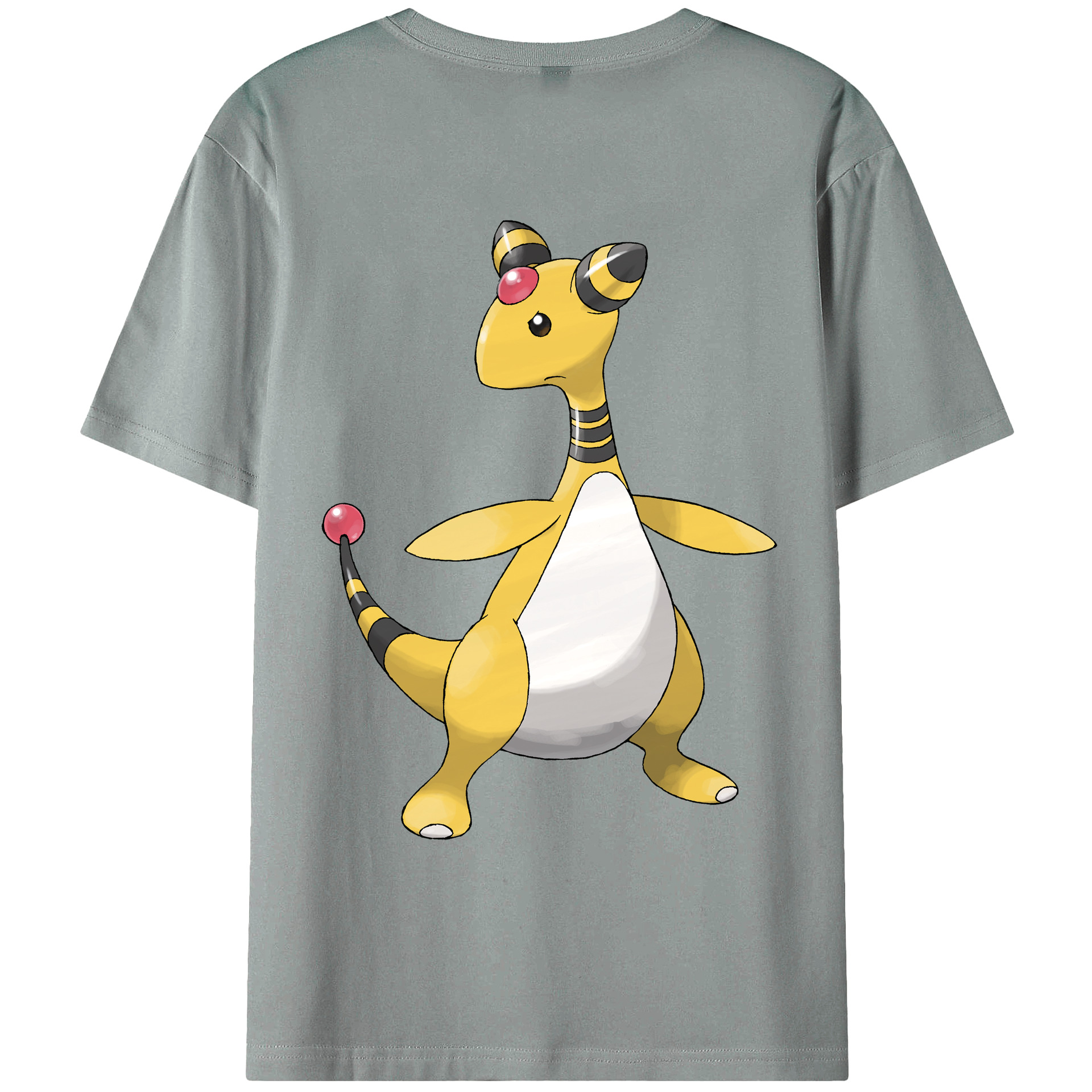 （画像用） ポケットモンスター Pokémon 綿100％ メンズ半袖Tシャツ（バックプリント） 通気性